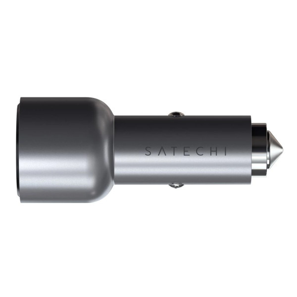 Автомобильное зарядное устройство Satechi 40W Dual USB-C PD Car Charger Space Gray (ST-U2C40CCM)
