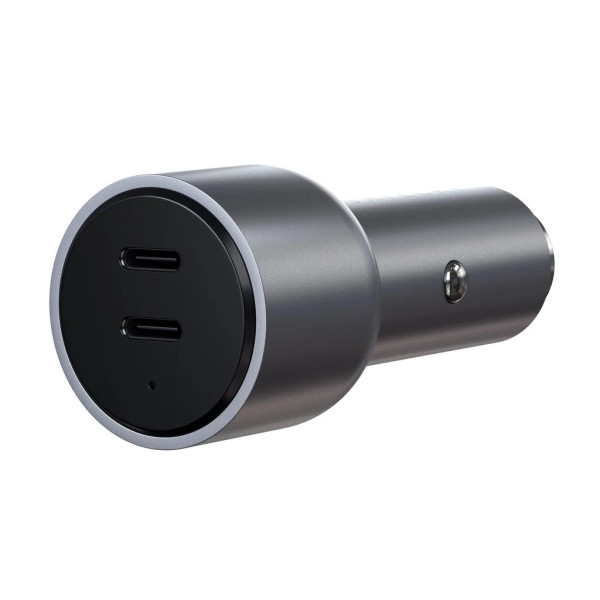 Автомобильное зарядное устройство Satechi 40W Dual USB-C PD Car Charger Space Gray (ST-U2C40CCM)