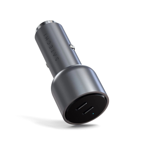 Автомобильное зарядное устройство Satechi 40W Dual USB-C PD Car Charger Space Gray (ST-U2C40CCM)