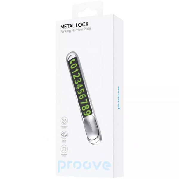 Парковочная Карта Proove Parking Number Plate Metal Lock, Silver