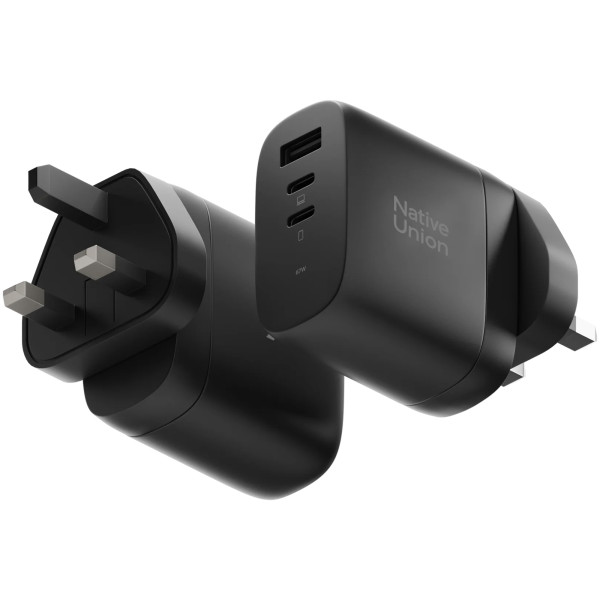 Мережевий зарядний пристрій Native Union Fast GaN Charger PD 67W 3 Ports, Black (FAST-PD67-BLK-2CA)