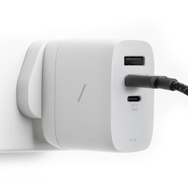 Мережевий зарядний пристрій Native Union Fast GaN Charger PD 67W 3 Ports, White (FAST-PD67-WHT-2CA)