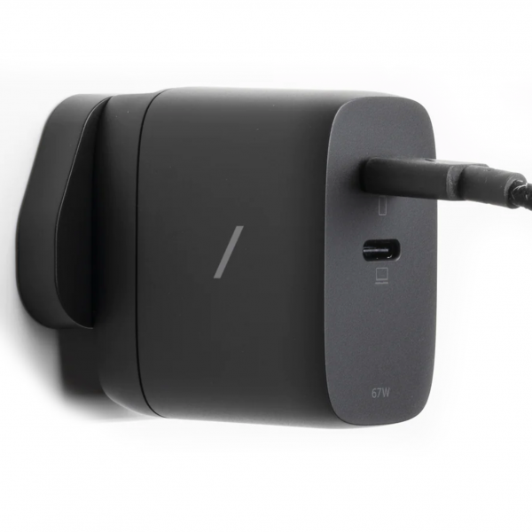 Мережевий зарядний пристрій Native Union Fast GaN Charger PD 67W Dual USB-C Port Black (FAST-PD67-BLK-INT)