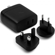 Сетевое зарядное устройство Native Union Fast GaN Charger PD 67W Dual USB-C Port Black (FAST-PD67-BLK-INT)
