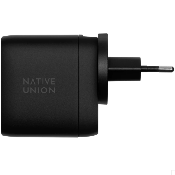 Мережевий зарядний пристрій Native Union Fast GaN Charger PD 67W Dual USB-C Port Black (FAST-PD67-BLK-INT)