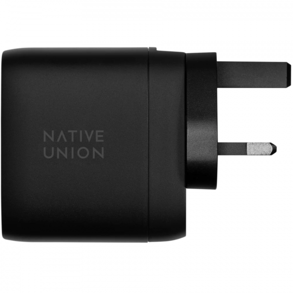 Мережевий зарядний пристрій Native Union Fast GaN Charger PD 67W Dual USB-C Port Black (FAST-PD67-BLK-INT)
