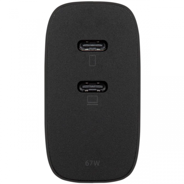 Мережевий зарядний пристрій Native Union Fast GaN Charger PD 67W Dual USB-C Port Black (FAST-PD67-BLK-INT)
