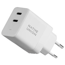 Адаптер питания Native Union Fast GaN Charger PD 35W Dual USB-C Port White (FAST-PD35-WHT-EU)