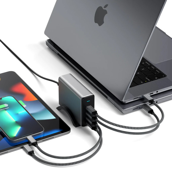 Сетевое зарядное устройство Satechi 165W USB-C 4-Port PD GaN Charger Space Gray (ST-UC165GM-EU)