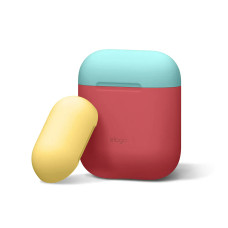 Чохол для навушників Elago Duo Case Italian Rose/Coral Blue/Yellow for Airpods (EAPDO-IRO-CBLYE)