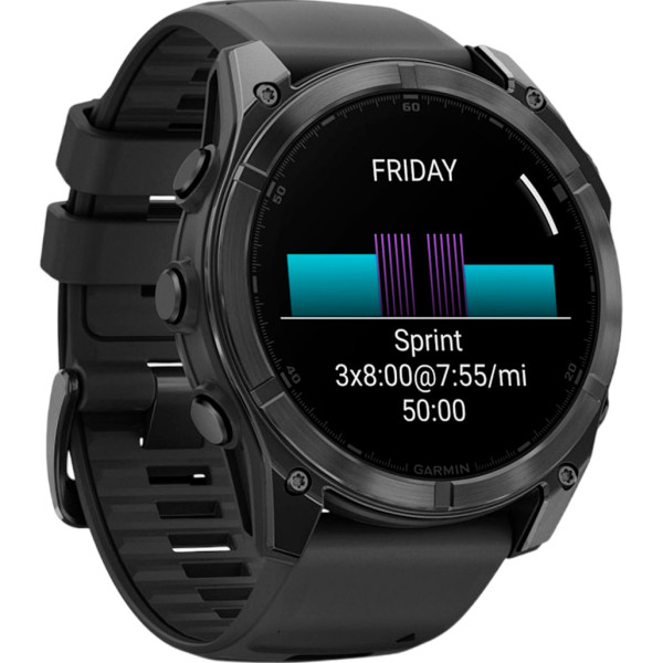 Смарт-часы Garmin Fenix 8 51mm AMOLED Slate Gray with Black Silicone Band (010-02905-00)