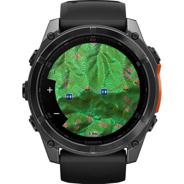 Смарт-часы Garmin Fenix 8 51mm AMOLED Slate Gray with Black Silicone Band (010-02905-00)
