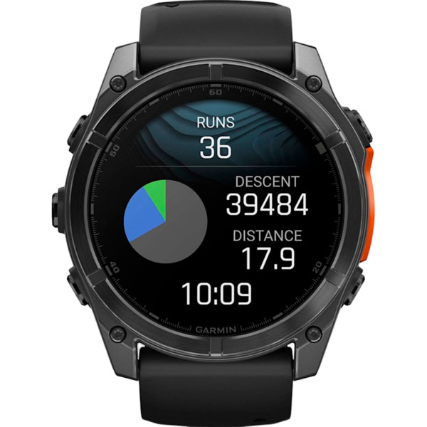 Смарт-часы Garmin Fenix 8 51mm AMOLED Slate Gray with Black Silicone Band (010-02905-00)