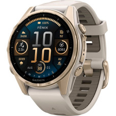 Смарт-часы Garmin Fenix 8 43mm AMOLED Sapphire Soft Gold w. Fog Gray/Dark Sandstone S. Band (010-02903-10)