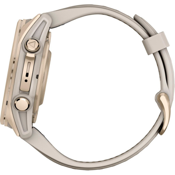 Смарт-часы Garmin Fenix 8 43mm AMOLED Sapphire Soft Gold w. Fog Gray/Dark Sandstone S. Band (010-02903-10)