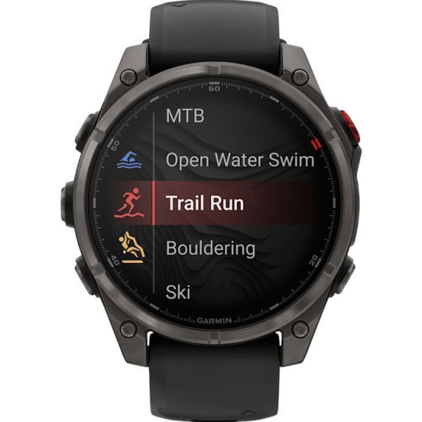 Смарт-часы Garmin Fenix 8 Pro 47 mm AMOLED Carbon Gray DLC Titanium with Black/Pebble Gray (010-03198-00/01)