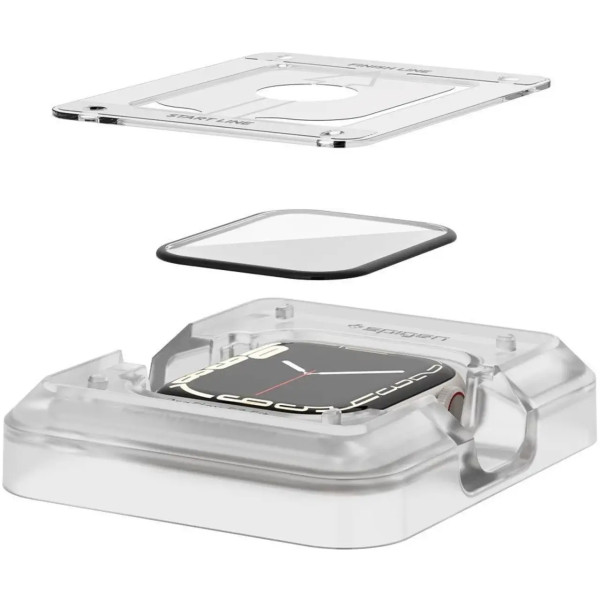Захисне скло для епл вотч Spigen Protective Glass for Watch 45 (AFL04051)