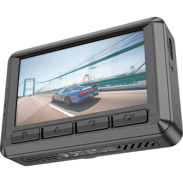 Відеореєстратор HOCO DV3 Driving Recorder with Display (dual-channel), Black