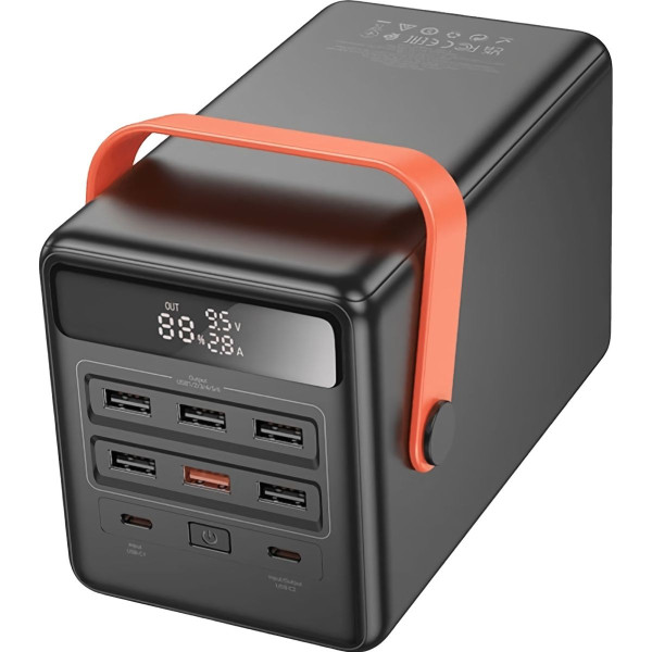 Внешний аккумулятор (павербанк) Hoco DB03 Max Centurion PB/Lamp 100000 mAh 65W, Black