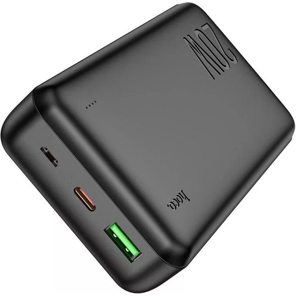 Внешний аккумулятор (павербанк) HOCO J87A Tacker PD20W+QC3.0 Power Bank 20000mAh Black (6931474761033)