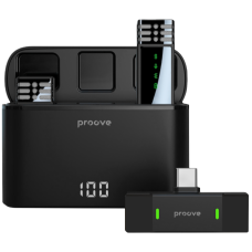 Микрофонная радиосистема для смартфона Proove Record Wireless Microphone Type-C, Black (PMRC00010202)