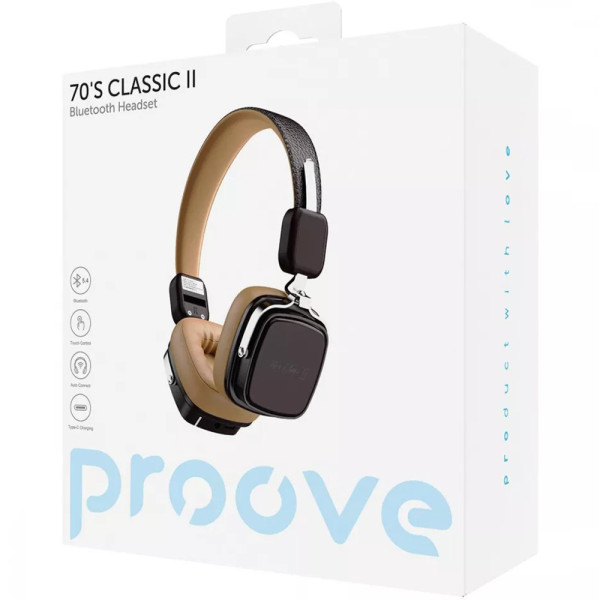 Бездротові накладні навушники Proove 70's Classic II, Beige/Brown (HPCL20010010)