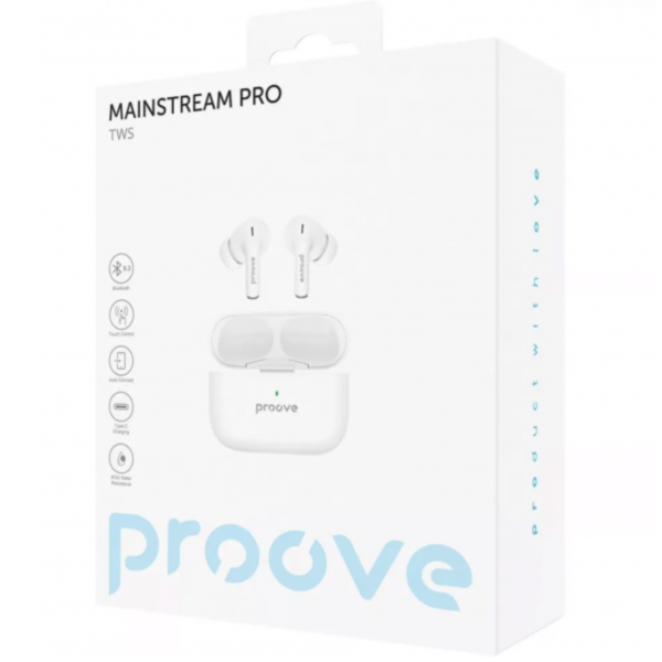 Безпроводные наушники Proove Mainstream Pro TWS, White (TWMSP0010002)