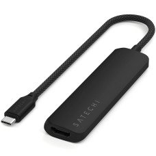 Мультипортовый адаптер Satechi 4-in-1 USB-C Slim Multiport Adapter 4K Black (ST-P4SK)