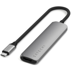 Мультипортовый адаптер Satechi 4-in-1 USB-C Slim Multiport Adapter 4K Space Grey (ST-P4SM)