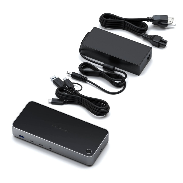 Хаб-адаптер, док-станция Satechi Triple 4K Display Docking Station Space Gray (ST-D4KTM-EU)