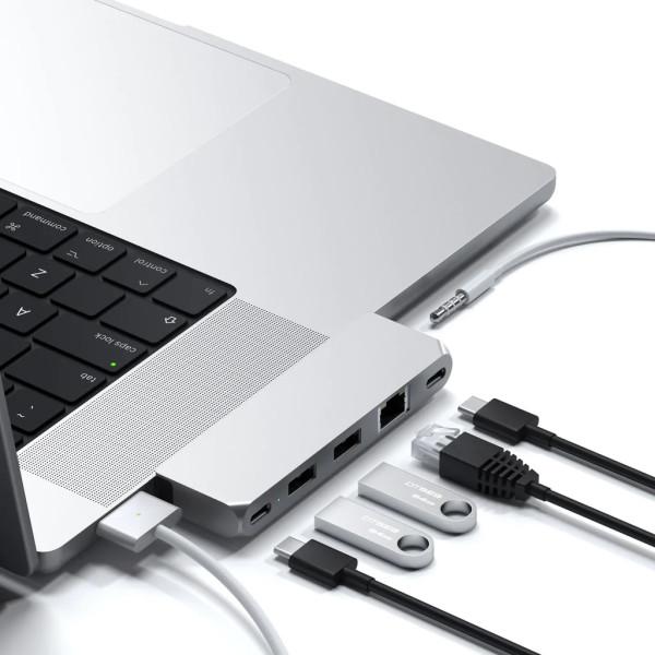 Хаб - адаптер Satechi Aluminum USB-C Pro Hub Mini Adapter Silver (ST-UCPHMIS)