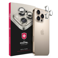 Защитное стекло для камеры NEU Chatel Metal Frame Lens Protector Glass for iPhone 17 Pro/17 Pro Max Silver