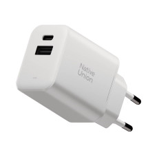 Адаптер питания Native Union Fast GaN Charger PD 45W (1 USB-C + 1 USB-A) Port White (FAST-PD45AC-WHT-EU)