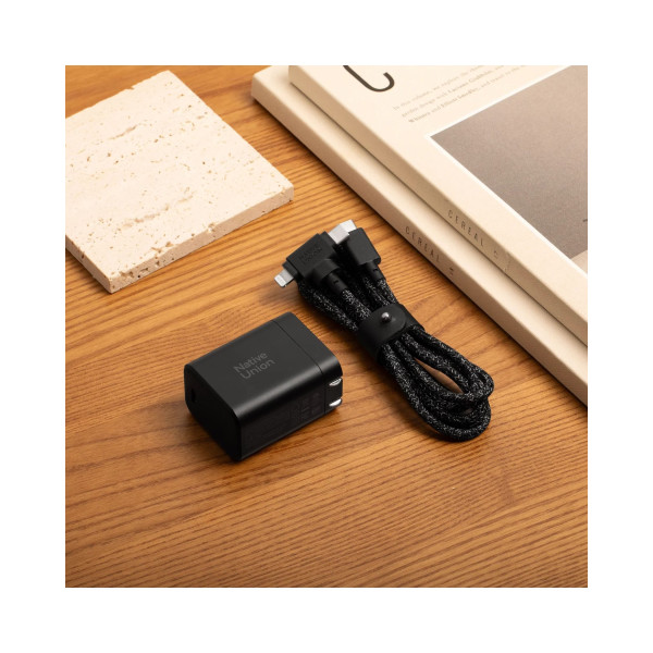 Адаптер питания Native Union Fast GaN Charger PD 45W USB-C Port Black (FAST-PD45-BLK-EU)