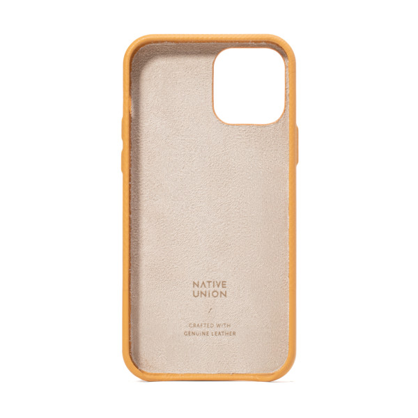 Кожанный чехол-накладка Native Union Clic Heritage Case for iPhone 12/12 Pro, Ocre (CHRTG-YLW-NP20M)