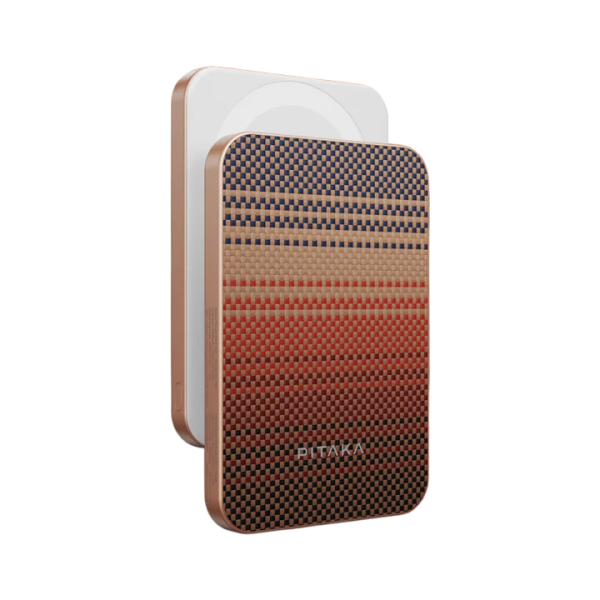 Внешний аккумулятор (павербанк) Pitaka Aramid Fiber Magnetic Power Bank Qi2 5 000mAh Sunset (PBQ2402)