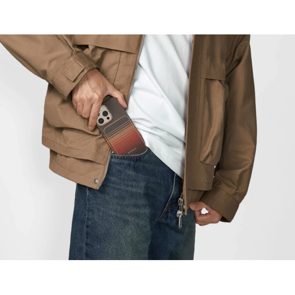 Внешний аккумулятор (павербанк) Pitaka Aramid Fiber Magnetic Power Bank Qi2 5 000mAh Sunset (PBQ2402)