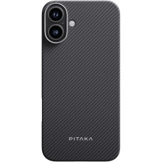 Чехол-накладка Pitaka Ultra-Slim Case Classic Twill 600D Black/Grey for iPhone 16 (KI1601A)