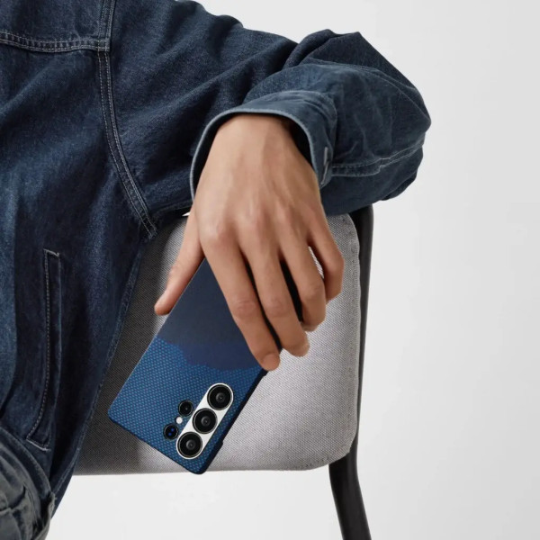 Чехол накладка Pitaka Tactile Woven Case StarPeak Milky Way Galaxy for Samsung Galaxy S25 Ultra (KS2505U)