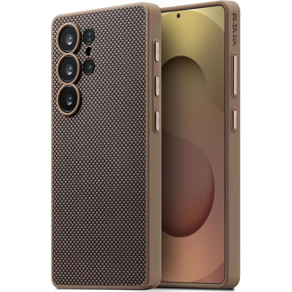 Чехол Pitaka PinButton Case Plain 600D Black/Gold for Samsung Galaxy S25 Ultra (PBS2502U)