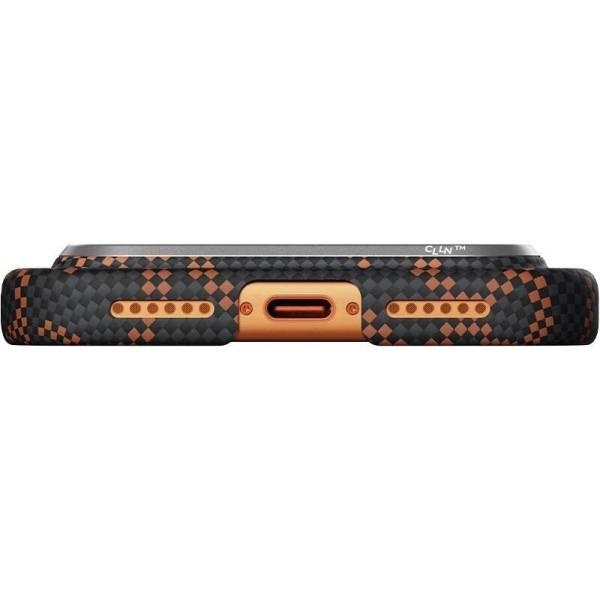 Чехол для смартфона Pitaka Edge Ultra-Slim Case Monogram Black/Orange for iPhone 17 Pro Max (KI1704PTKP)