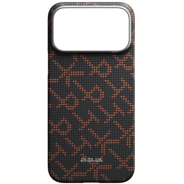 Чехол для смартфона Pitaka Edge Ultra-Slim Case Monogram Black/Orange for iPhone 17 Pro Max (KI1704PTKP)