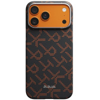 Чехол для смартфона Pitaka Edge Ultra-Slim Case Monogram Black/Orange for iPhone 17 Pro Max (KI1704PTKP)