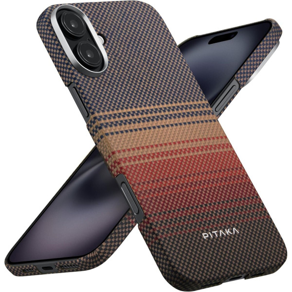 Чехол-накладка Pitaka Tactile Woven Case Sunset for iPhone 16 (KI1601U)