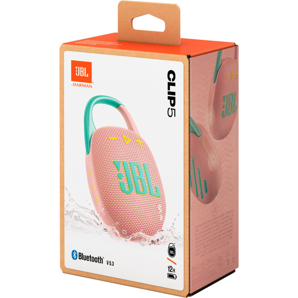 Портативна колонка JBL Clip 5, Pink (JBLCLIP5PINK)