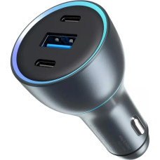 Автомобильное зарядное устройство Proove Super Car Charge 130W (2 Type-C + USB) Metal gray