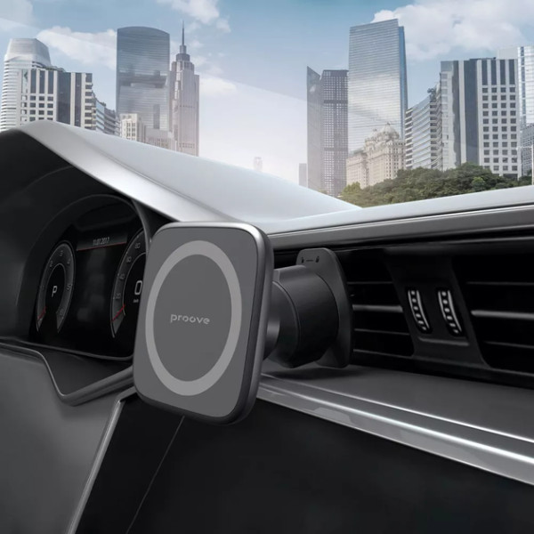 Автодержатель для телефона Proove Block Magnetic Air Outlet Car Mount Magnetic Ring, Black (CHMA00000001)