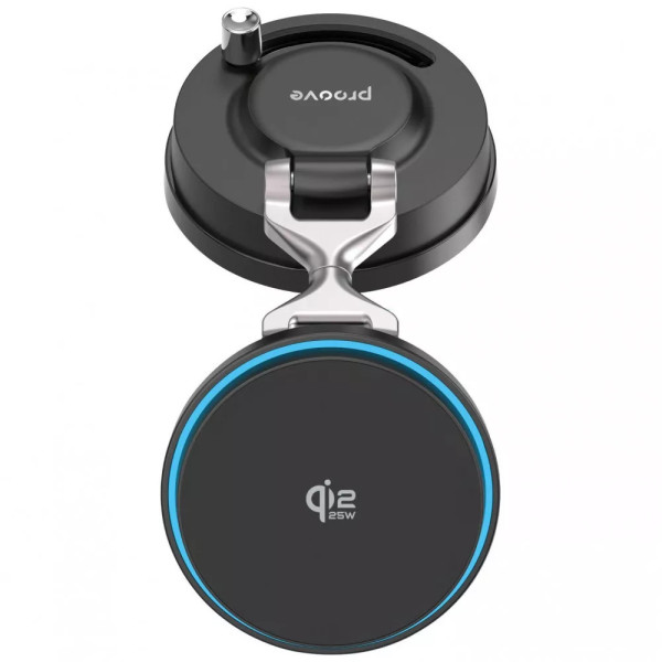 Автодержатель с беспроводной зарядкой Proove JetLock Qi2.2 25W, Black (WHJL25010001)