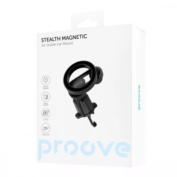 Автомобільний тримач Proove Stealth Magnetic Air Outlet Car Mount, Black (CHST00000001)