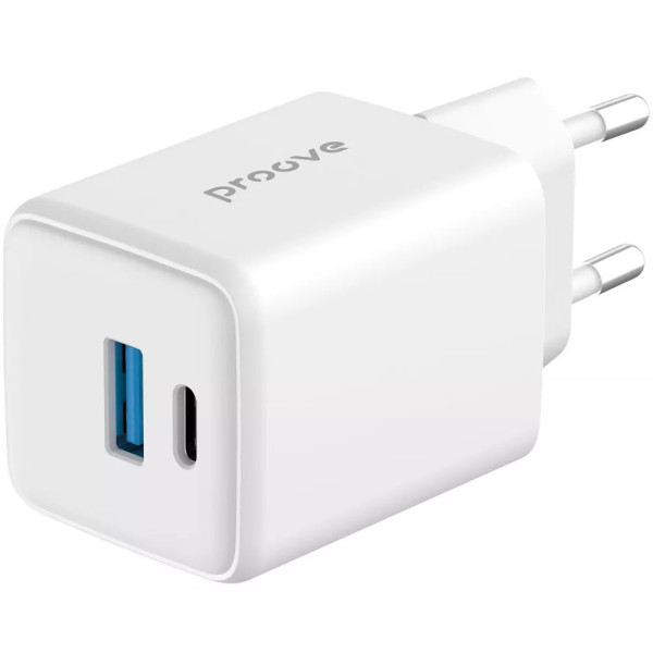 Адаптер питания Proove Pocket GaN 30W (Type-C + USB), White (WCPG30110002)